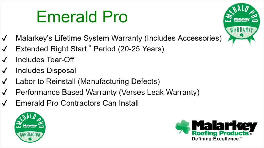 Emerald Pro Warranty info