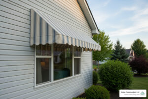 attach awning to vinyl siding