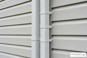 attach downspout to vinyl siding